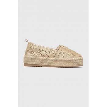 Answear Lab espadrile culoarea auriu, cu platforma