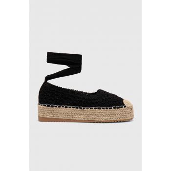 Answear Lab espadrile culoarea negru, cu platforma