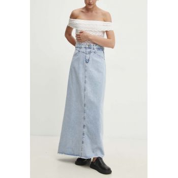 Answear Lab fusta jeans maxi, evazati