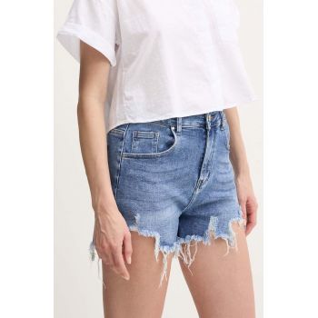 Answear Lab pantaloni scurti jeans femei, neted, high waist