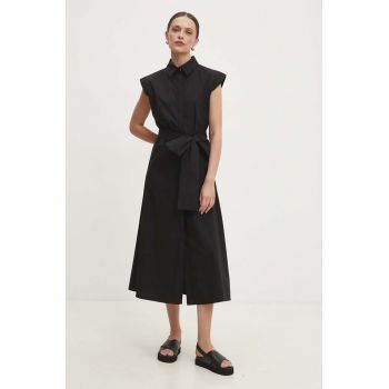 Answear Lab rochie culoarea negru, midi, evazati