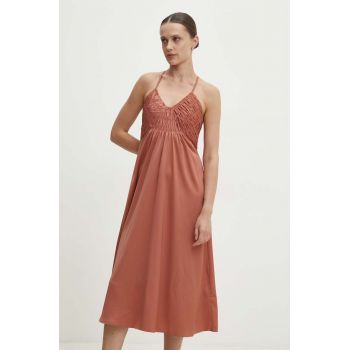 Answear Lab rochie culoarea portocaliu, midi, evazati