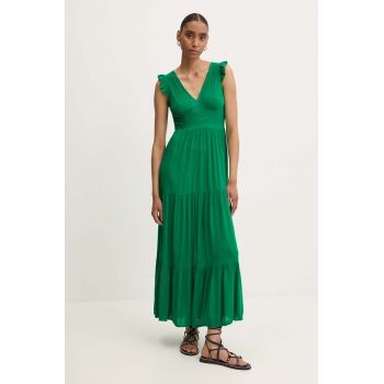 Answear Lab rochie culoarea verde, maxi, evazati