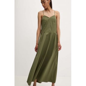 Answear Lab rochie culoarea verde, maxi, evazati