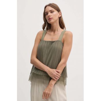 Dkny bluza femei, culoarea verde, neted, P4DHSXMO