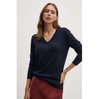Gant pulover femei, culoarea albastru marin, light, 4803187