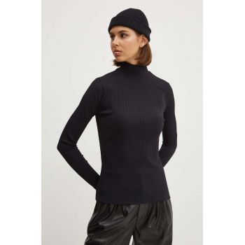 HUGO longsleeve femei, culoarea negru, cu turtleneck, 50521325