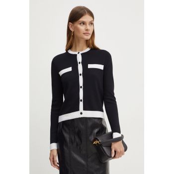 Karl Lagerfeld cardigan femei, culoarea negru, light, 245W2001