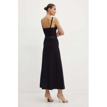 Karl Lagerfeld rochie culoarea negru, maxi, evazati, 245W1333