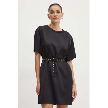 Marella rochie culoarea negru, mini, evazati, 2423226161200