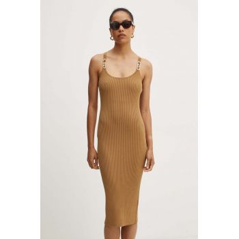 MICHAEL Michael Kors rochie culoarea bej, mini, mulata, MT482IL33D