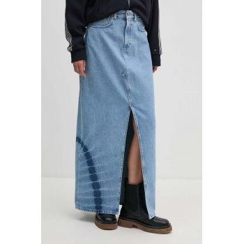 Pepe Jeans fusta jeans MAXI SKIRT HW TIE DYE maxi, drept, PL901133