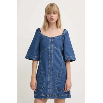 Stine Goya rochie jeans mini, mulata, SG5925