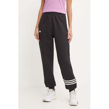 adidas Originals pantaloni de trening Neuclassics culoarea negru, cu imprimeu, IW5605