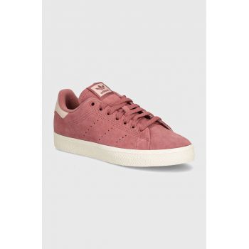 adidas Originals sneakers din piele intoarsă Stan Smith Cs culoarea bordo, IF6945