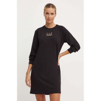 EA7 Emporio Armani rochie culoarea negru, mini, drept, TJ9RZ.6DTA52