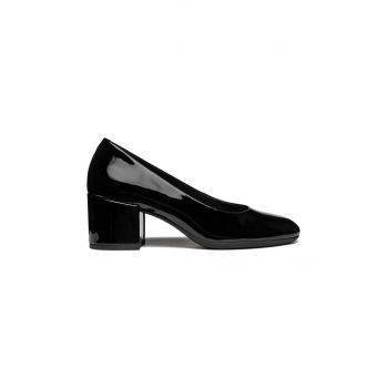 Geox pantofi de piele D ELEANA culoarea negru, cu toc drept, D26TWA 00066 C9999