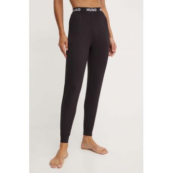 HUGO pantaloni de pijama femei, culoarea negru, 50490703