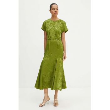 Never Fully Dressed rochie Erin culoarea verde, maxi, evazati, NFDDR1241