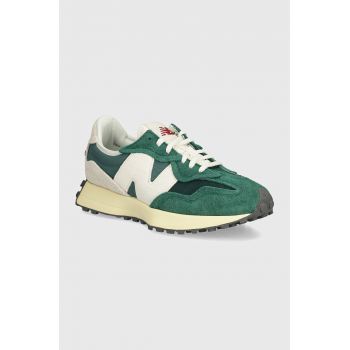 New Balance sneakers din piele intoarsă 327 culoarea verde, U327WRG