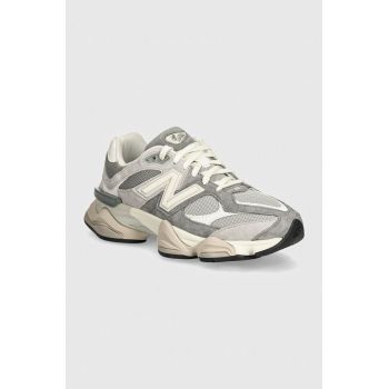 New Balance sneakers din piele intoarsă 9060 culoarea gri, U9060EEE