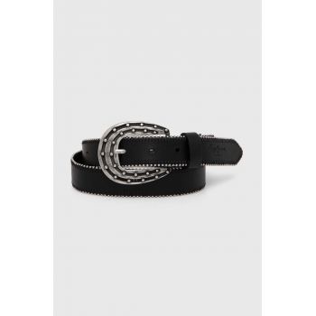 Pepe Jeans curea REIGN BELT femei, culoarea negru, PL020857