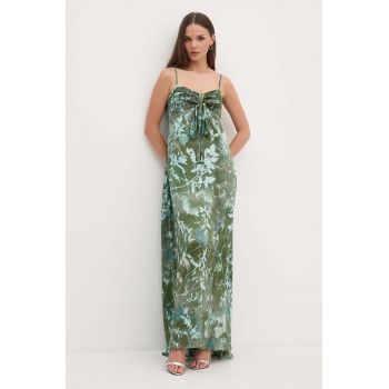 Sandro Ferrone rochie culoarea verde, maxi, evazati, SFS32XBDMAIS