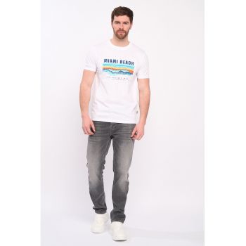 Tricou de bumbac cu imprimeu grafic