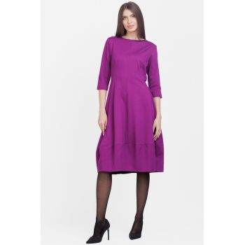 Rochie lalea din jerseu de vascoza, magenta