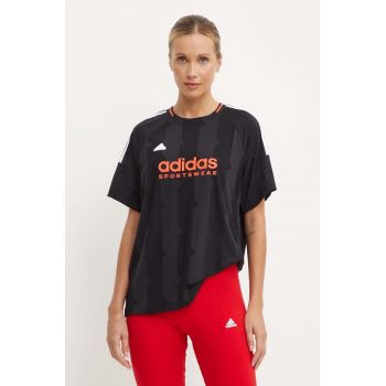 adidas tricou Tiro femei, culoarea negru, IX3505