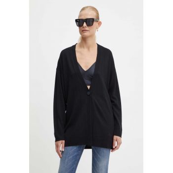 Armani Exchange cardigan din lana culoarea negru, light, 6DYE1J YME3Z