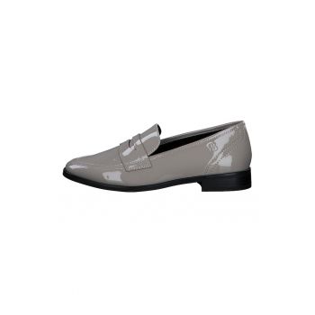 Pantofi loafer cu aspect lacuit