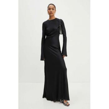 Rotate rochie Satin Maxi Dress culoarea negru, maxi, drept, 112836100