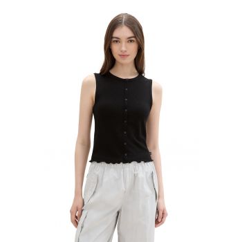 Top slim fit cu nasturi