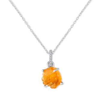 Colier din argint Silver Piece of Citrine