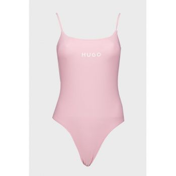 Costum de baie intreg cu imprimeu logo Pure