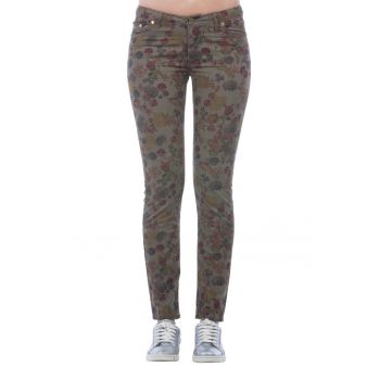 Pantaloni skinny cu imprimeu floral