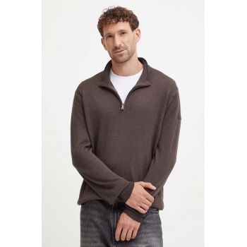 Paul&Shark pulover de lana barbati, culoarea maro, light, cu turtleneck