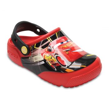 Saboti Crocs Fun Lab Lights Cars 3 Clog Rosu - Red