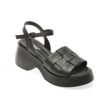 Sandale casual GRYXX negre, 377200, din piele naturala