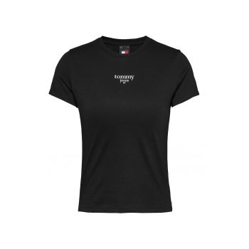 Tricou cu decolteu rotund si logo