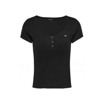 Tricou slim fit din amestec de bumbac organic