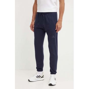 adidas pantaloni de trening All SZN culoarea albastru marin, neted, IY6564