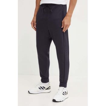 Boss Green pantaloni de trening culoarea albastru marin, neted, 50518196