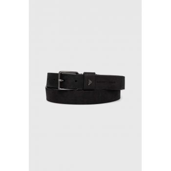 Emporio Armani curea de piele barbati, culoarea negru, Y4S650 YQ89I