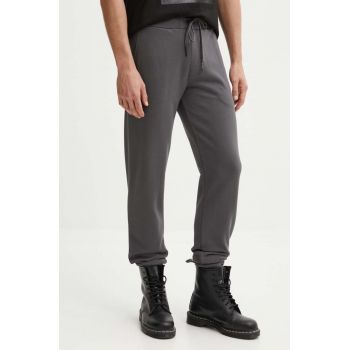 Iceberg pantaloni de trening din bumbac culoarea gri, cu imprimeu