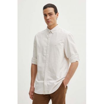 Levi's camasa din bumbac barbati, culoarea alb, cu guler button-down, relaxed