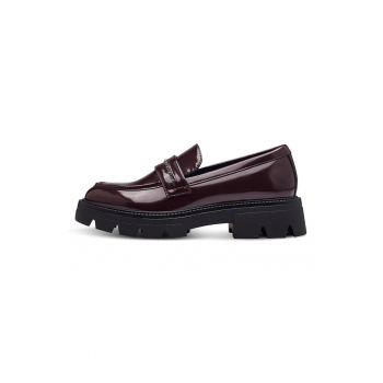 Pantofi loafer din piele ecologica cu aspect lacuit