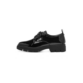 Pantofi Oxford de piele ecologica cu toc masiv