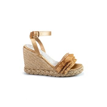 Sandale-espadrile cu talpa wedge